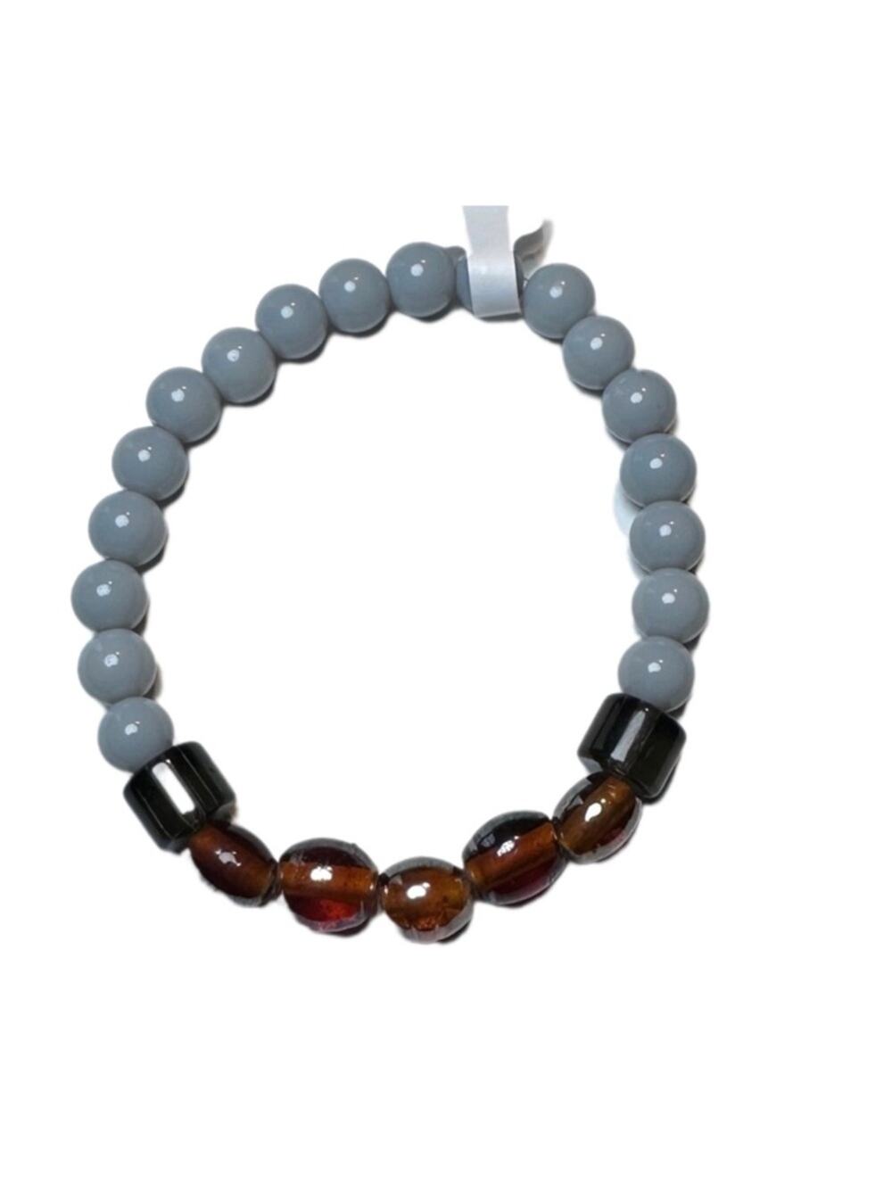 Glass bead stretch bracelet hands made